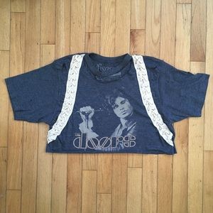 The Doors Cropped T Shirt Size Large EUC